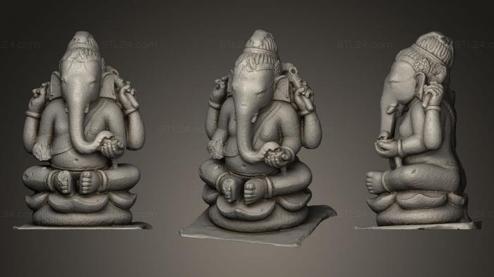 Скульптуры индийские (Ганеса, STKI_0037) 3D модель для ЧПУ станка